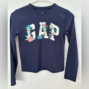 Gap girl's blue long-sleeved swimming shirt, size XL
